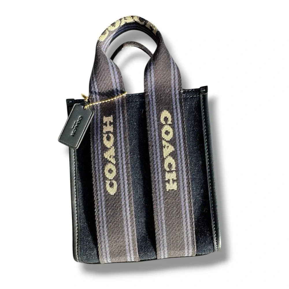 Coach‎ Smith Mini Tote Bag CCL74 Dark Denim Multi Denim NEW